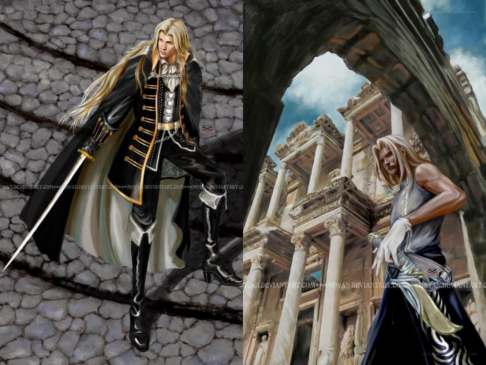 two fantasy character portraits