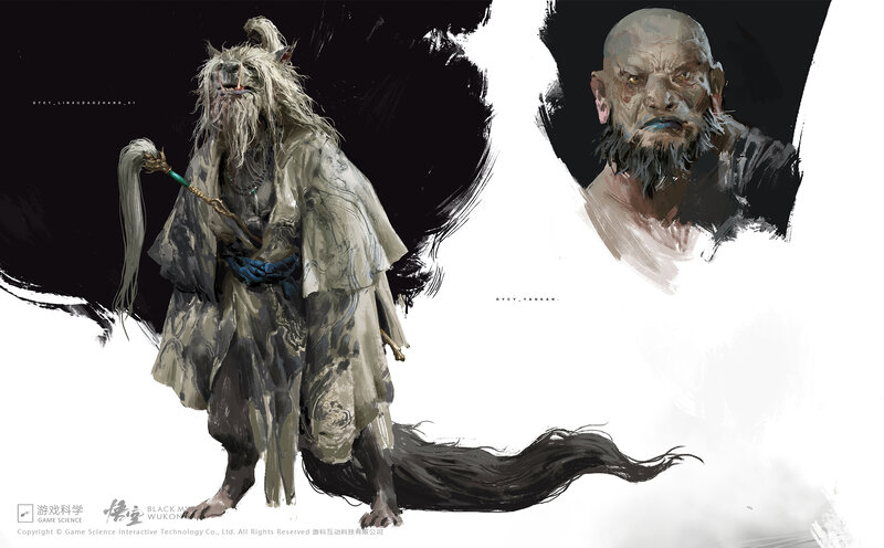 Two Fantasy Characters — Black, Dramatic, Digital Art