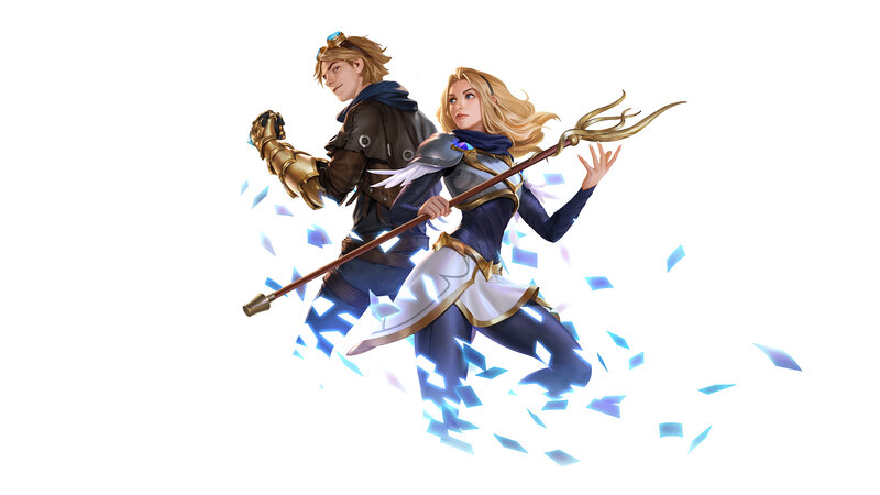 Two Fantasy Characters — Blue, Dynamic