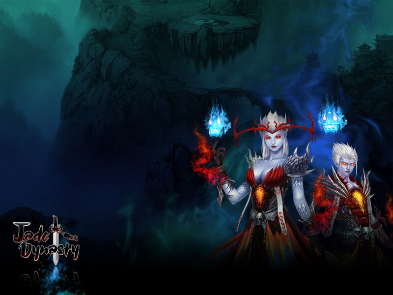 Two Fantasy Characters — Blue