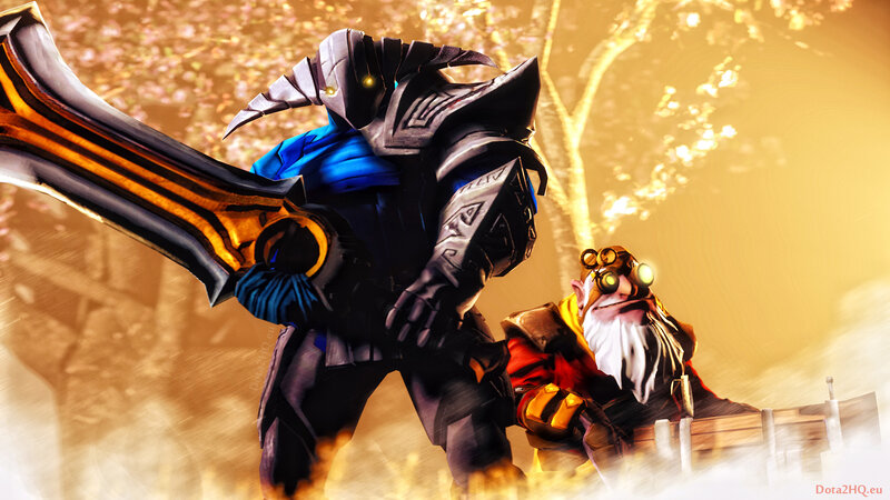 Two Fantasy Characters — Gold, Dramatic, Sunset
