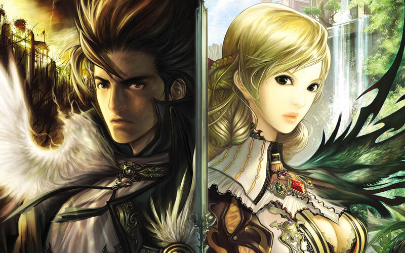 Two Fantasy Characters — Gold, Dramatic