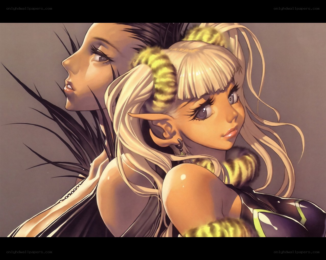 two fantasy characters in profile