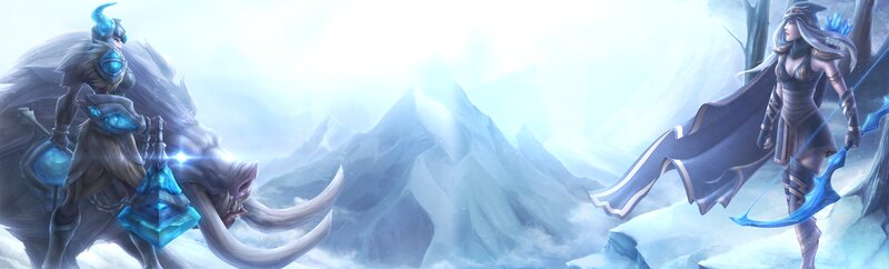 Two Fantasy Characters in Snow — Blue