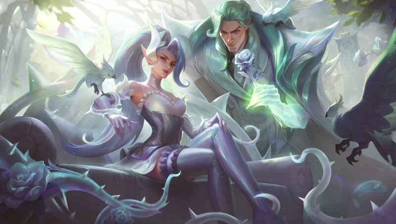 Two Fantasy Characters — Purple, Serene