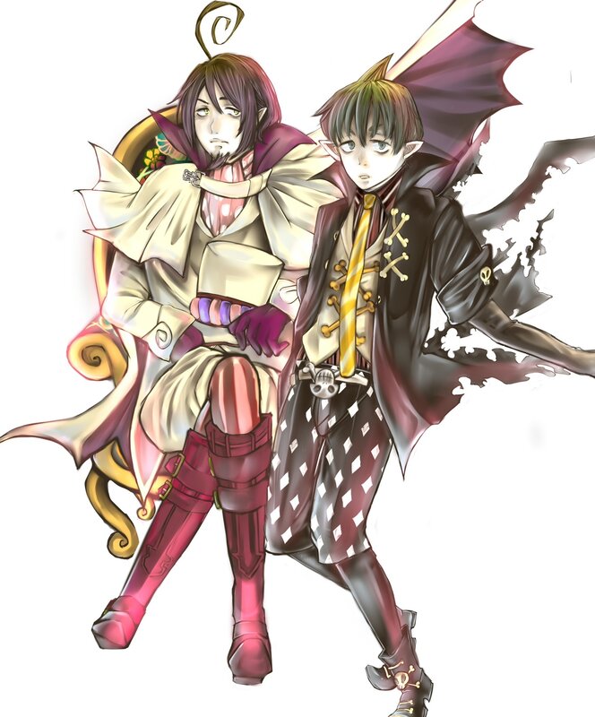 two fantasy characters standing