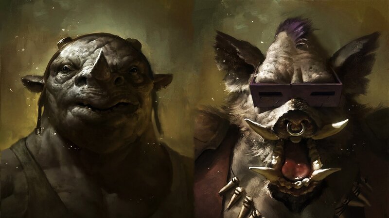 Two Fantasy Creatures — Brown