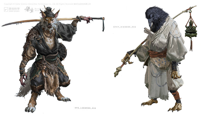 Two Fantasy Creatures — White