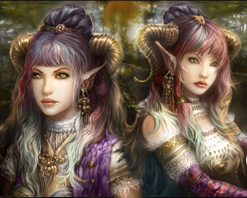 Two fantasy elf sisters