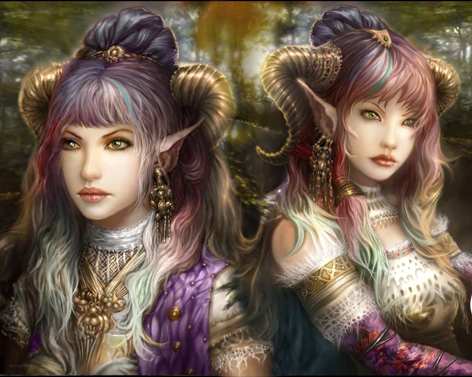 Two fantasy elf sisters