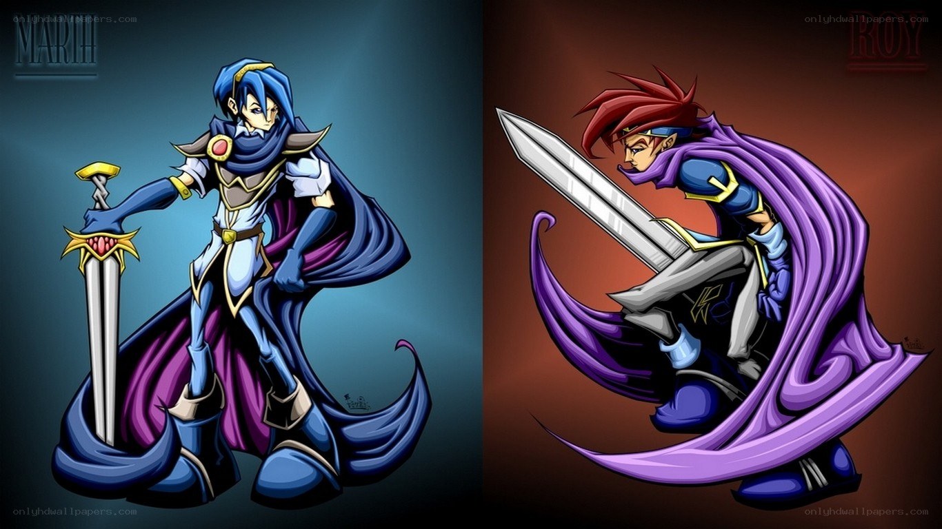 Two fantasy swordsmen characters