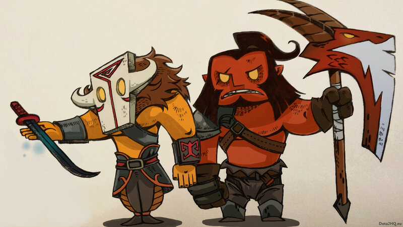 Two Fantasy Warriors — Brown