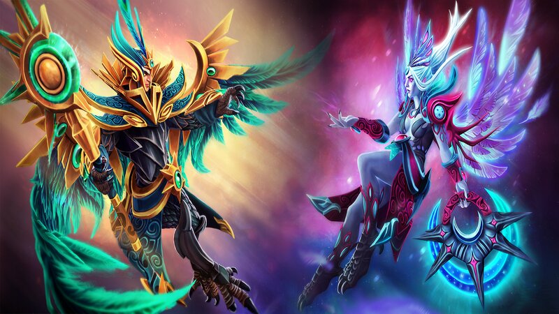Two Fantasy Warriors Facing Off
