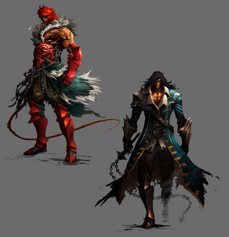 Two Fantasy Warriors — Gray