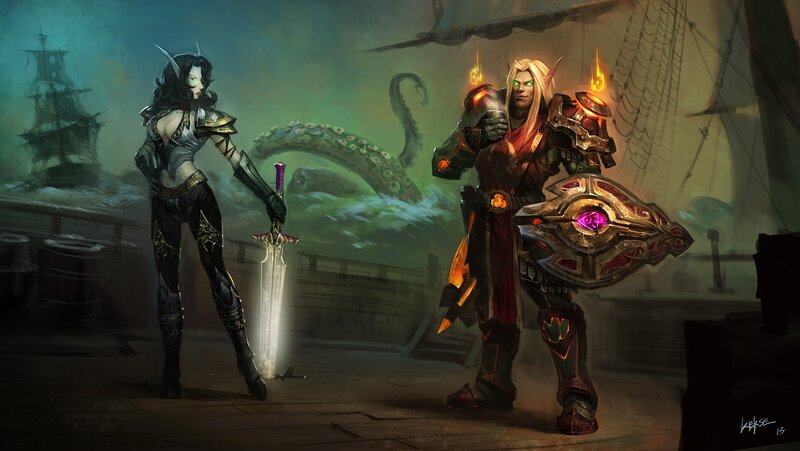 Two Fantasy Warriors — Green