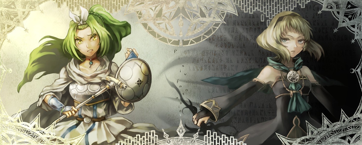 Two fantasy warriors in combat