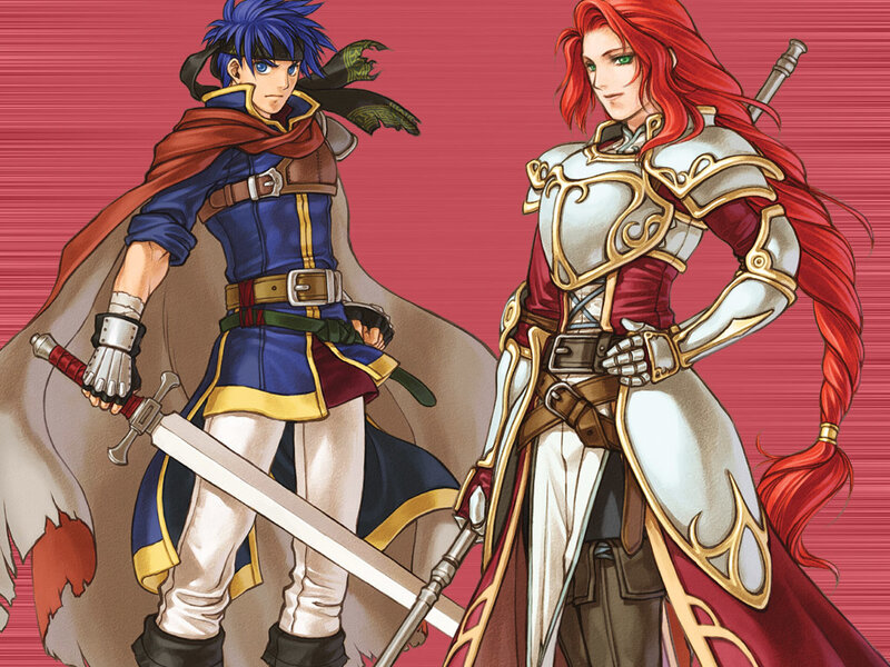 Two fantasy warriors standing