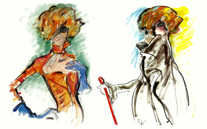 Two Fashion Sketches
