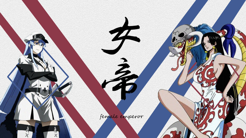 Two Female Anime Characters — White