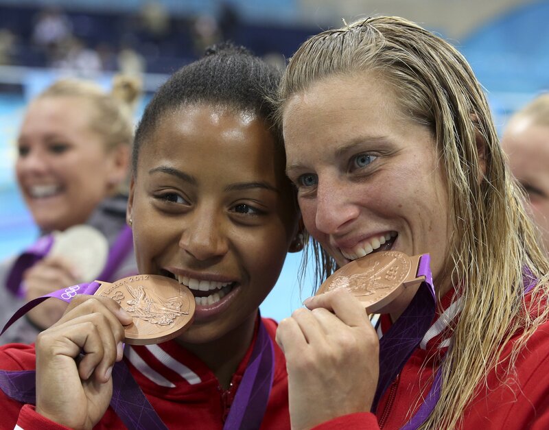 Two Female Athletes — Red