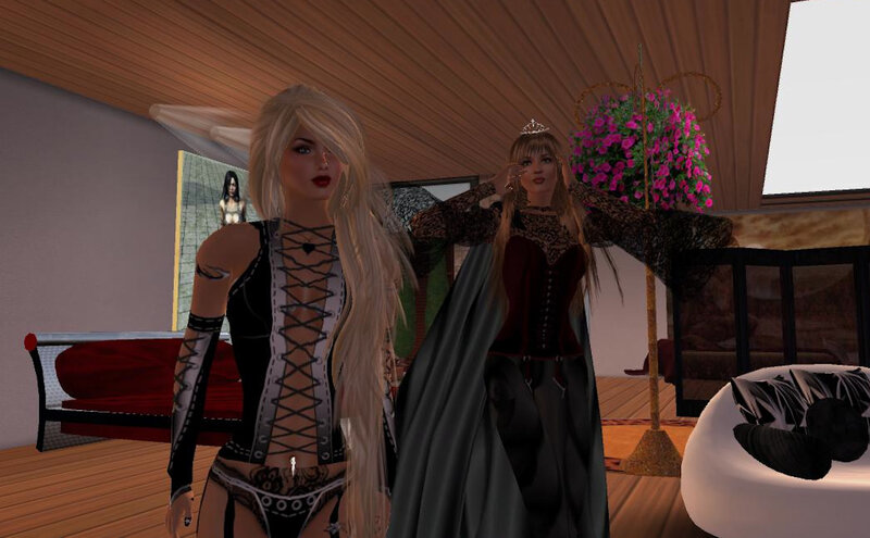 Two Female Avatars in Room