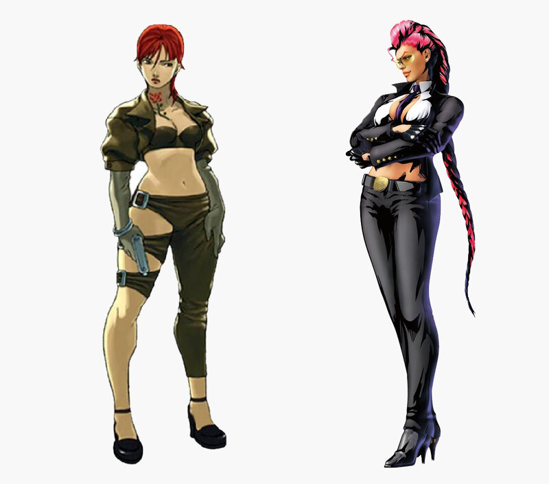 Two Female Characters — Black, Confident