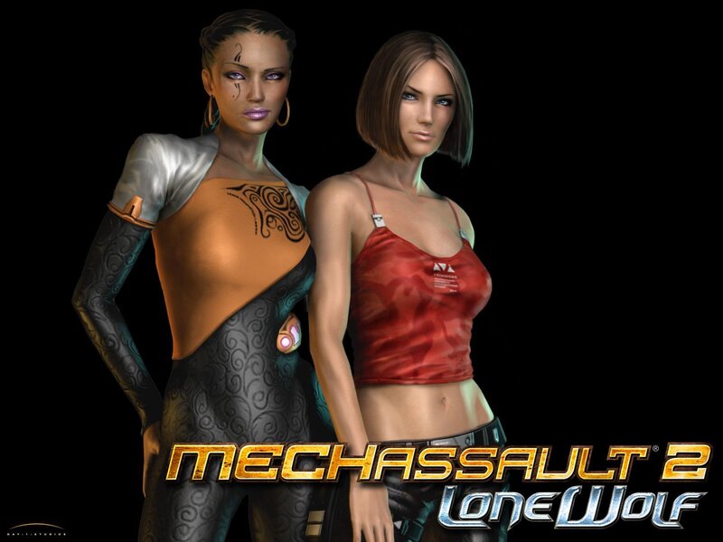 Two Female Characters — Black, Serious