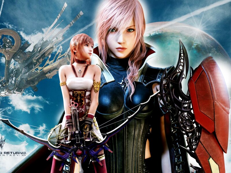 Two Female Characters — Blue, Dramatic, Digital Art, Mechanical Structure