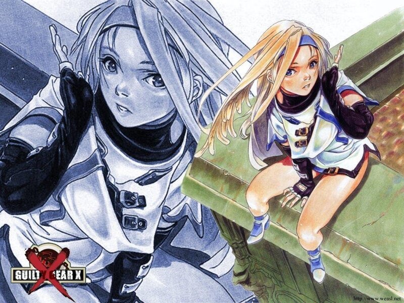 Two Female Characters — Blue, Dramatic, Manga, Anime Art