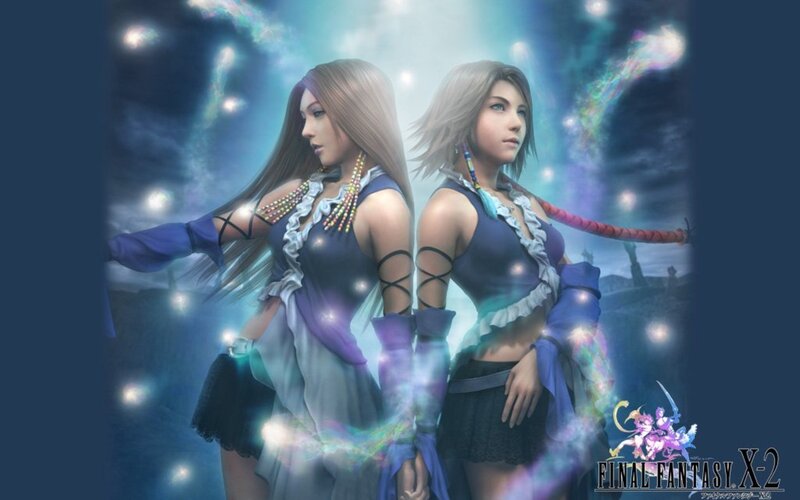 Two Female Characters — Blue, Dramatic, Night, Digital Art, Magic, Night Sky