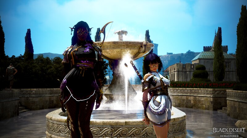 Two Female Characters — Blue, Serene