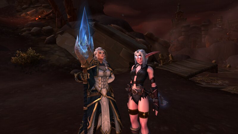 Two Female Characters — Dark Brown