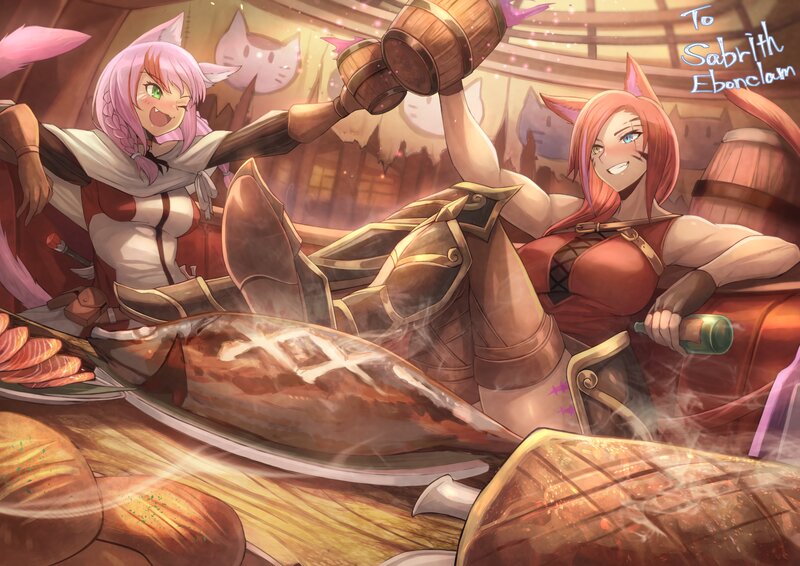 Two Female Characters Eating