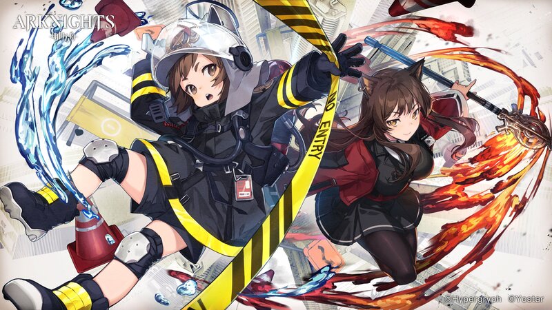 Two Female Characters Fighting — Red, Dramatic