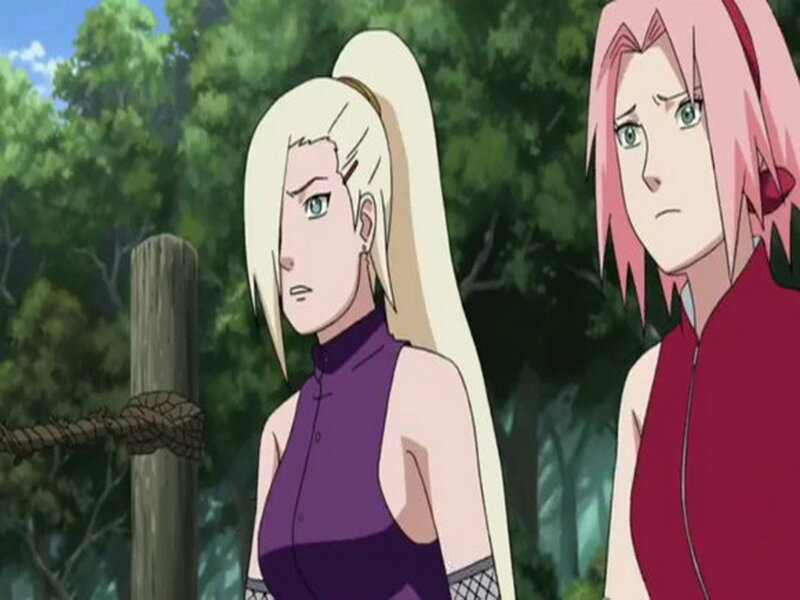 Two Female Characters — Green, Serious