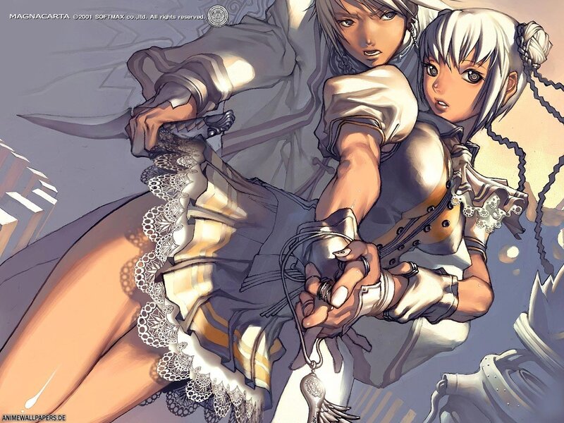 Two Female Characters Holding Hands