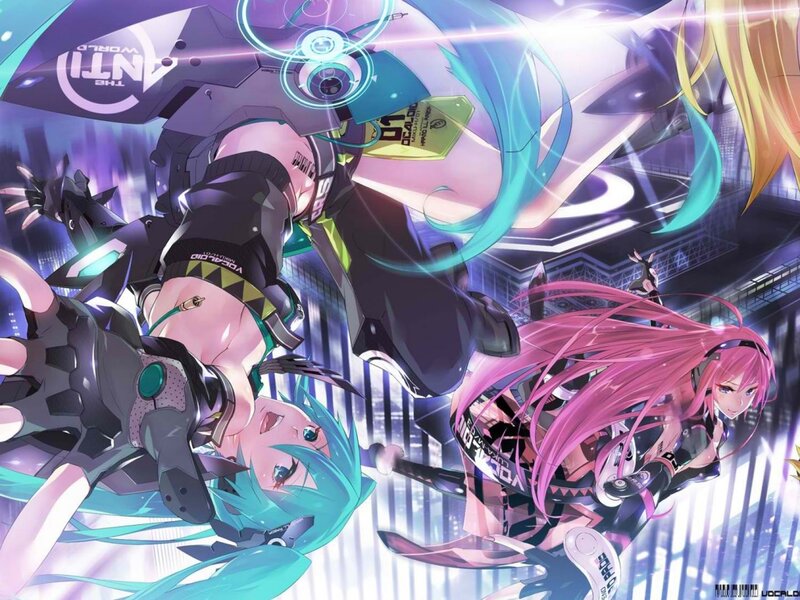 Two Female Characters in Action — Pink