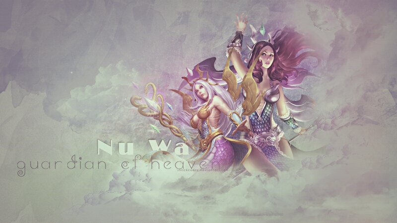Two Female Characters in Armor — Purple, Dramatic