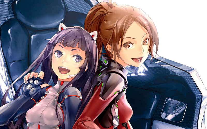 Two Female Characters in Cockpit