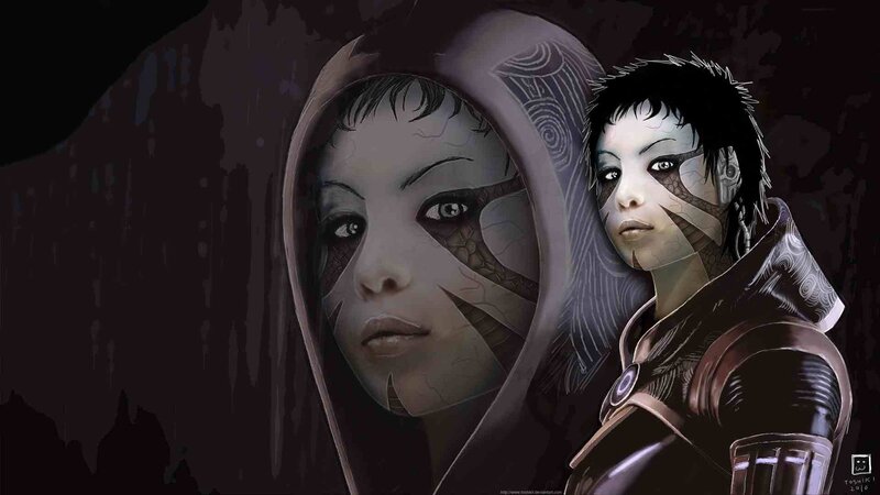 two female characters in dark fantasy art
