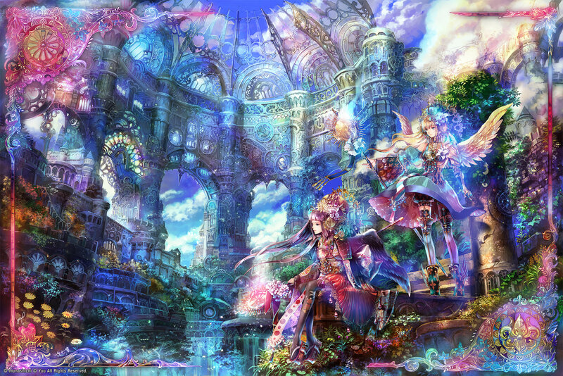Two Female Characters in Fantasy Setting — Blue