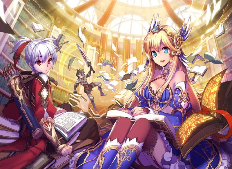 Two Female Characters in Library