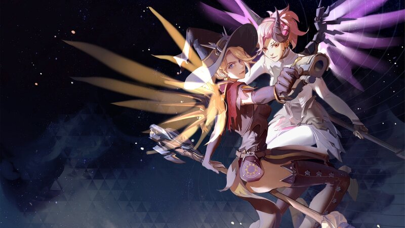Two Female Characters in Space