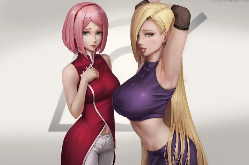 Two Female Characters — Pink, Neutral