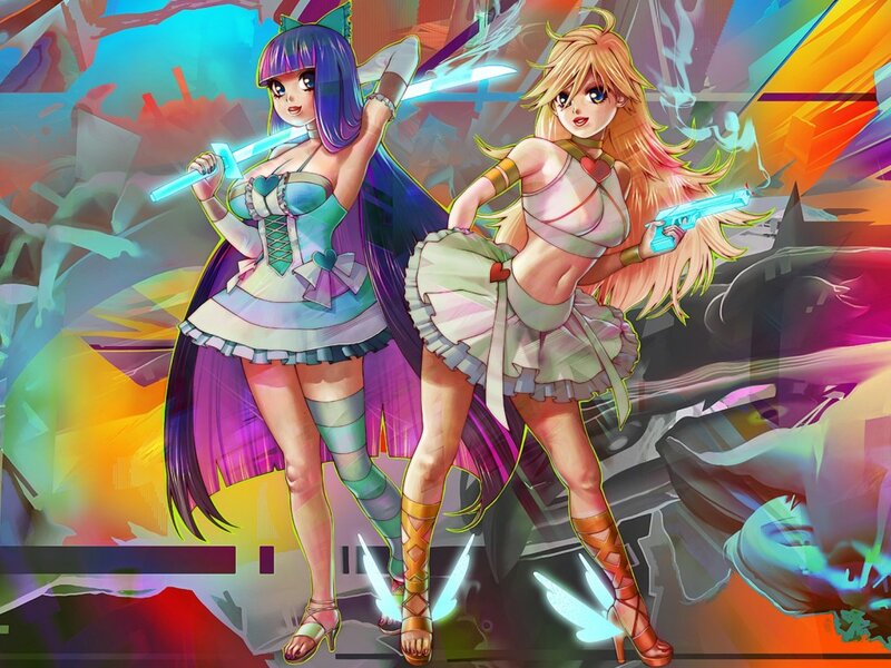 Two Female Characters — Purple, Dynamic