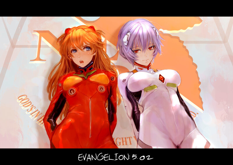 Two Female Characters — Red, Dramatic, Digital Art, Orange Suit