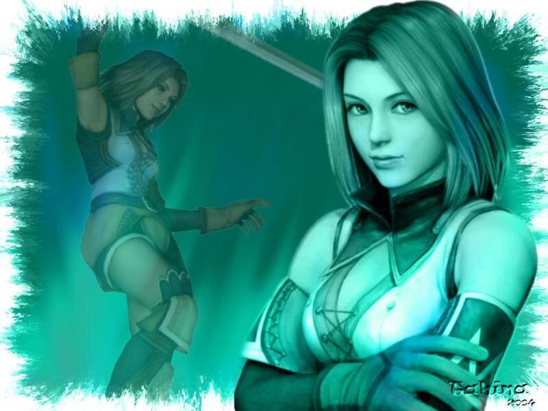 Two Female Characters — Teal