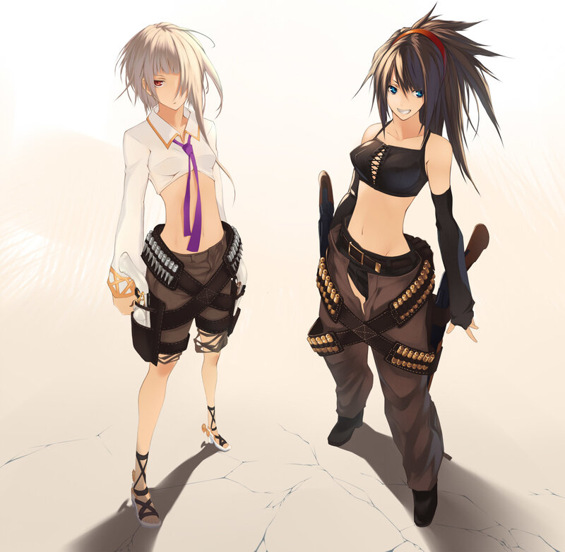 Two Female Characters — White, Neutral