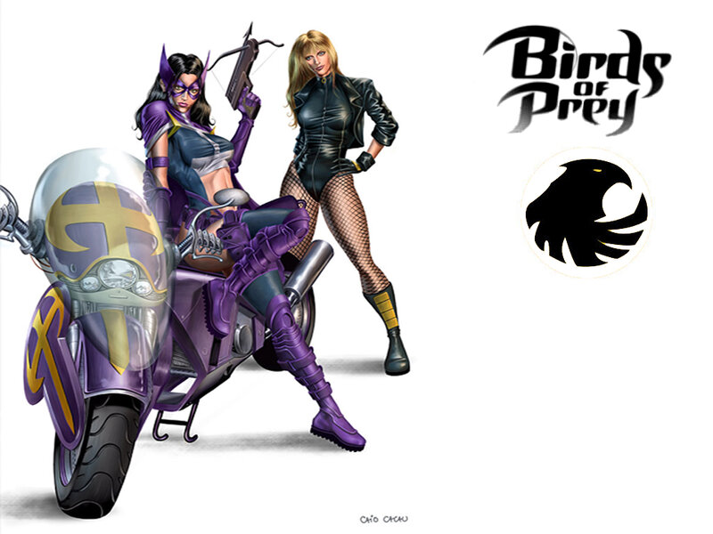 Two Female Characters with Motorcycle