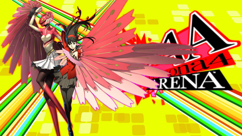 Two Female Characters with Wings — Yellow